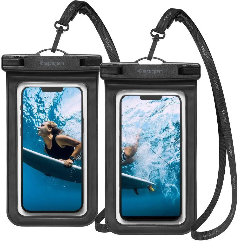 Etui Spigen AMP04523 wodoszczelne Aqua Shield WaterProof A601 czarne - 2 pack