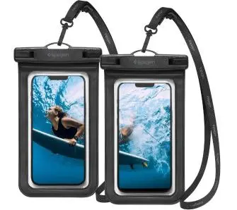 Etui Spigen AMP04523 wodoszczelne Aqua Shield WaterProof A601 czarne - 2 pack