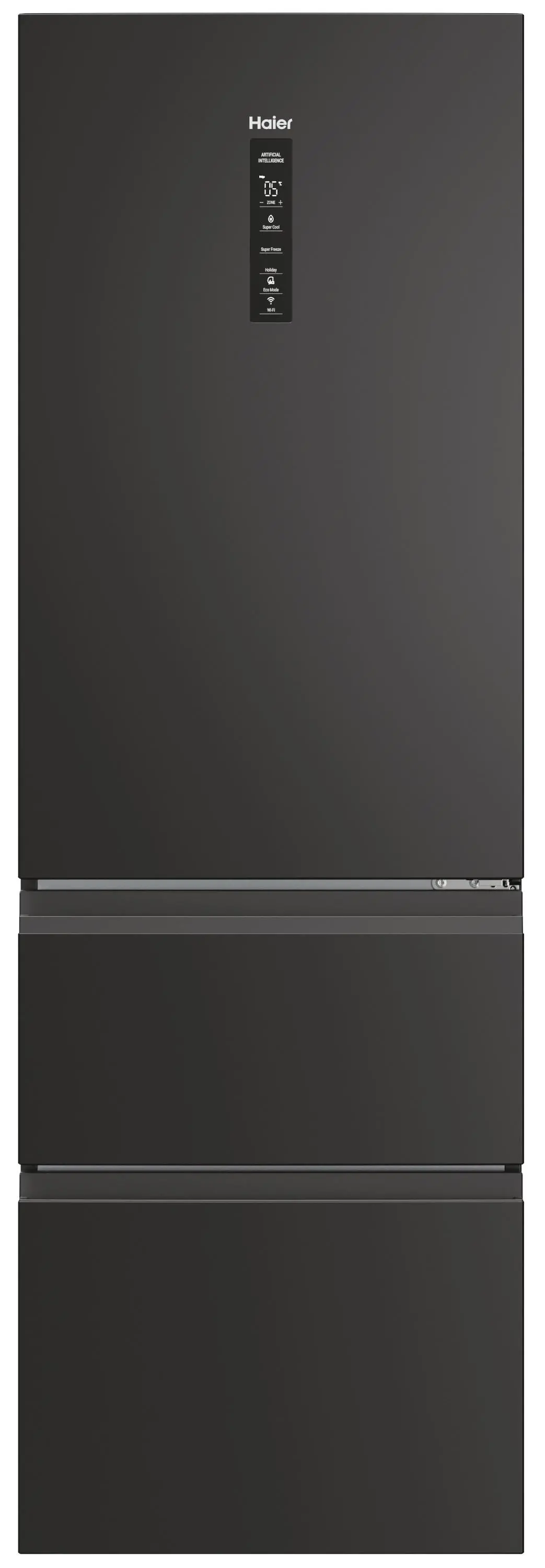 Haier Seria 5 HTW5618DNPT Pełny No Frost 185cm Szuflada z kontrolą wilgotności Zdalne sterowanie Czarny