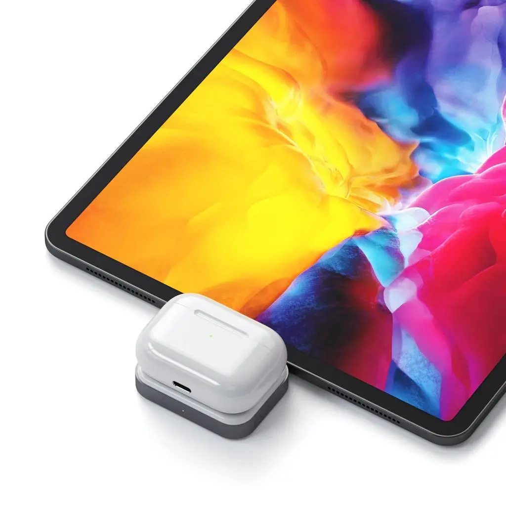 Podstawka ładująca Satechi ICSTTCWCDM USB-C Wireless Charging Dock dla AirPods Biało-szary