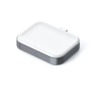 Podstawka ładująca Satechi ICSTTCWCDM USB-C Wireless Charging Dock dla AirPods Biało-szary