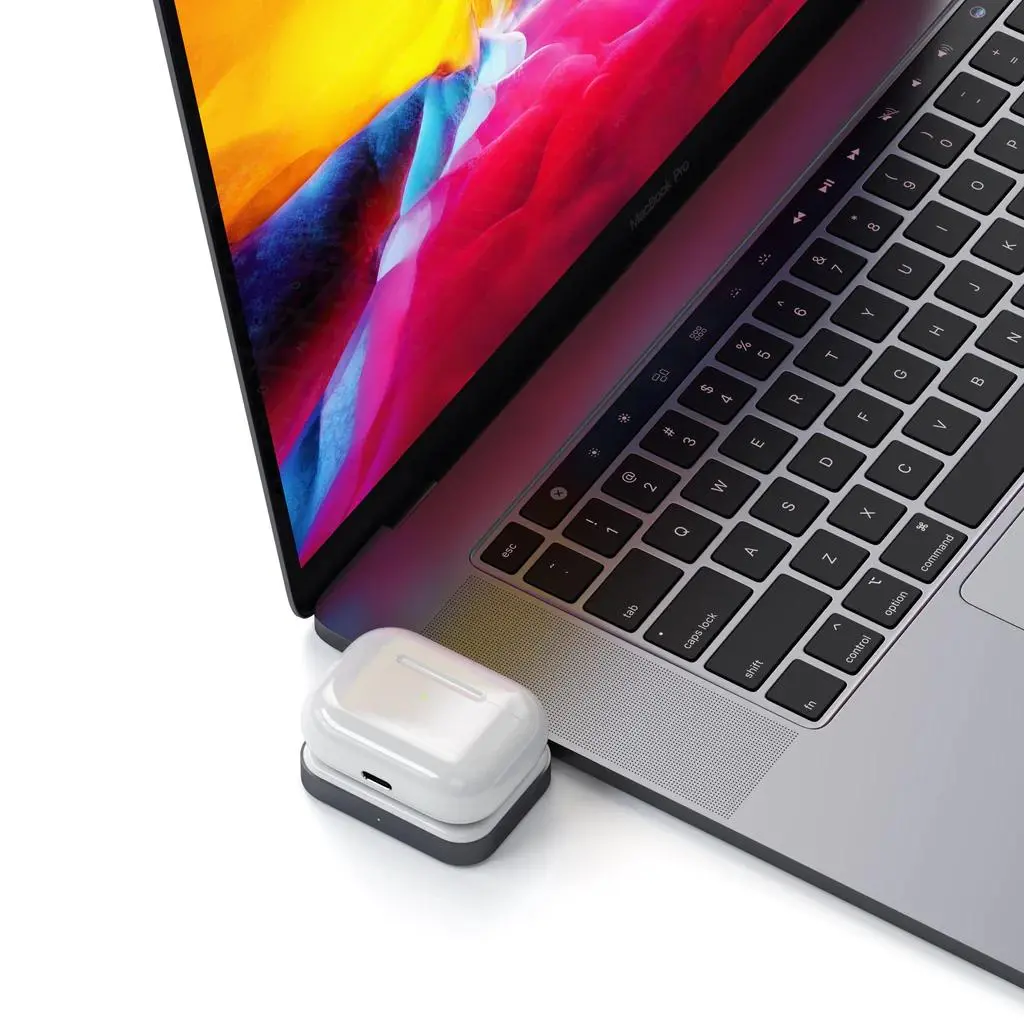 Podstawka ładująca Satechi ICSTTCWCDM USB-C Wireless Charging Dock dla AirPods Biało-szary