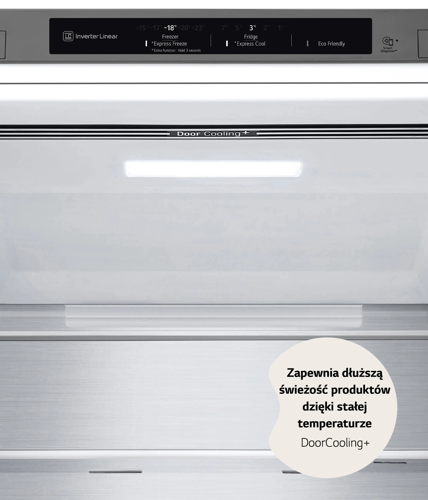Lodówka LG GBV7180CPY Pełny No Frost 186cm Szuflada z kontrolą wilgotności Srebrny