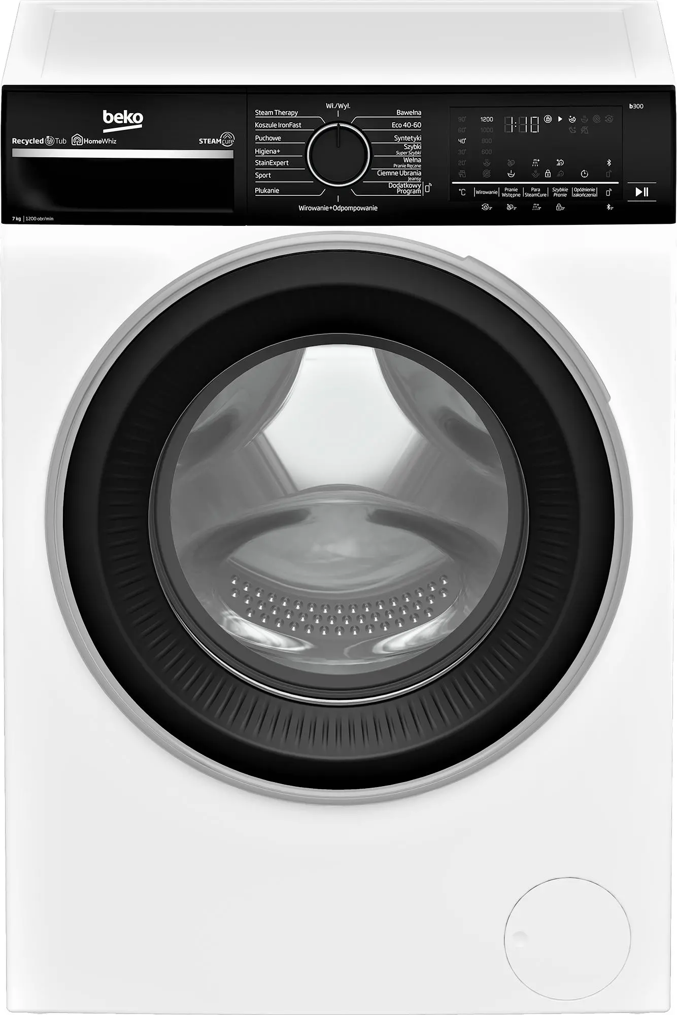 Pralka Beko b300 B3WFU57215WBPB SteamCure Slim 7kg 1200obr/min Zdalne sterowanie