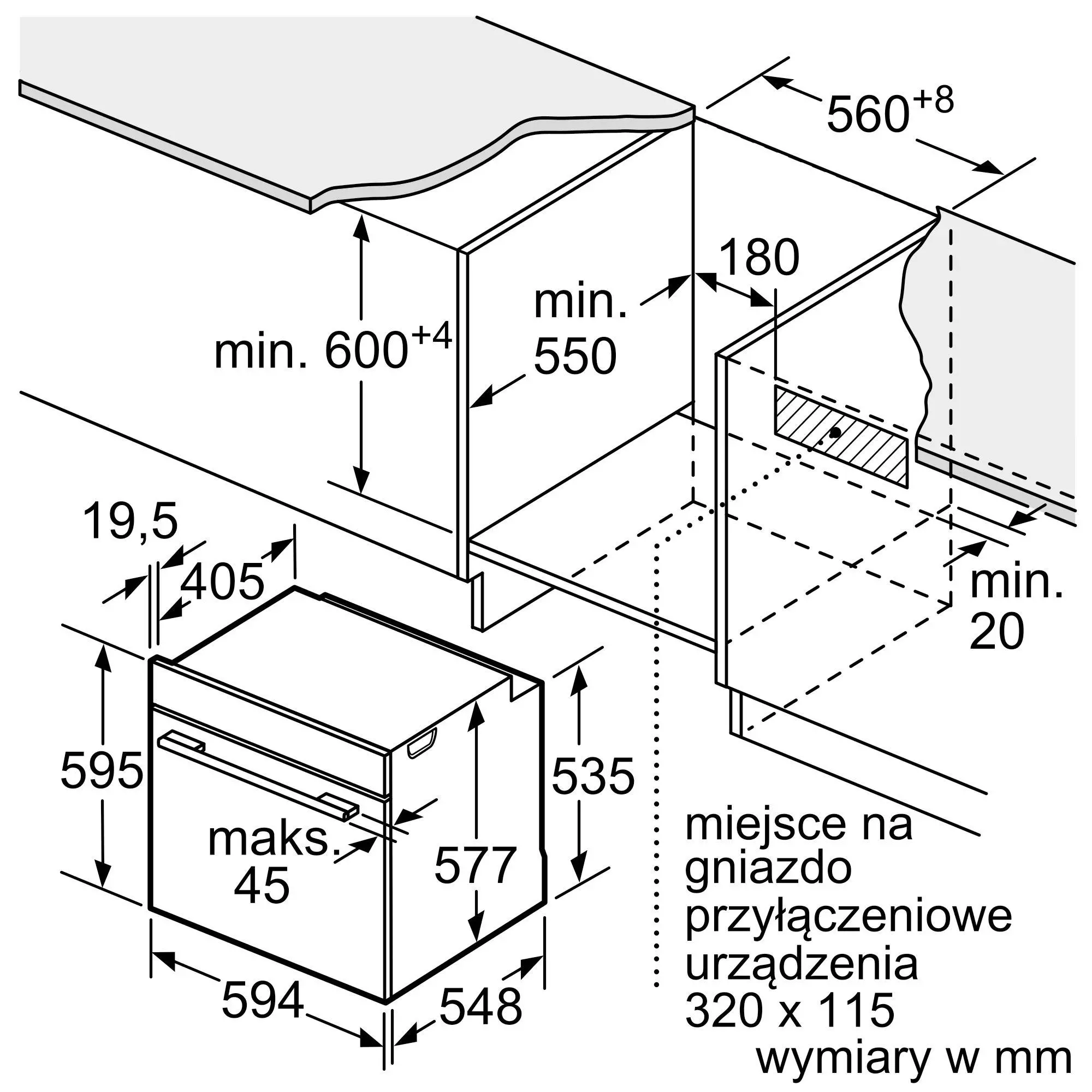 Piekarnik elektryczny Bosch Serie 8 HBG7322B1 Termoobieg AirFry Termosonda Zdalne sterowanie Czarny