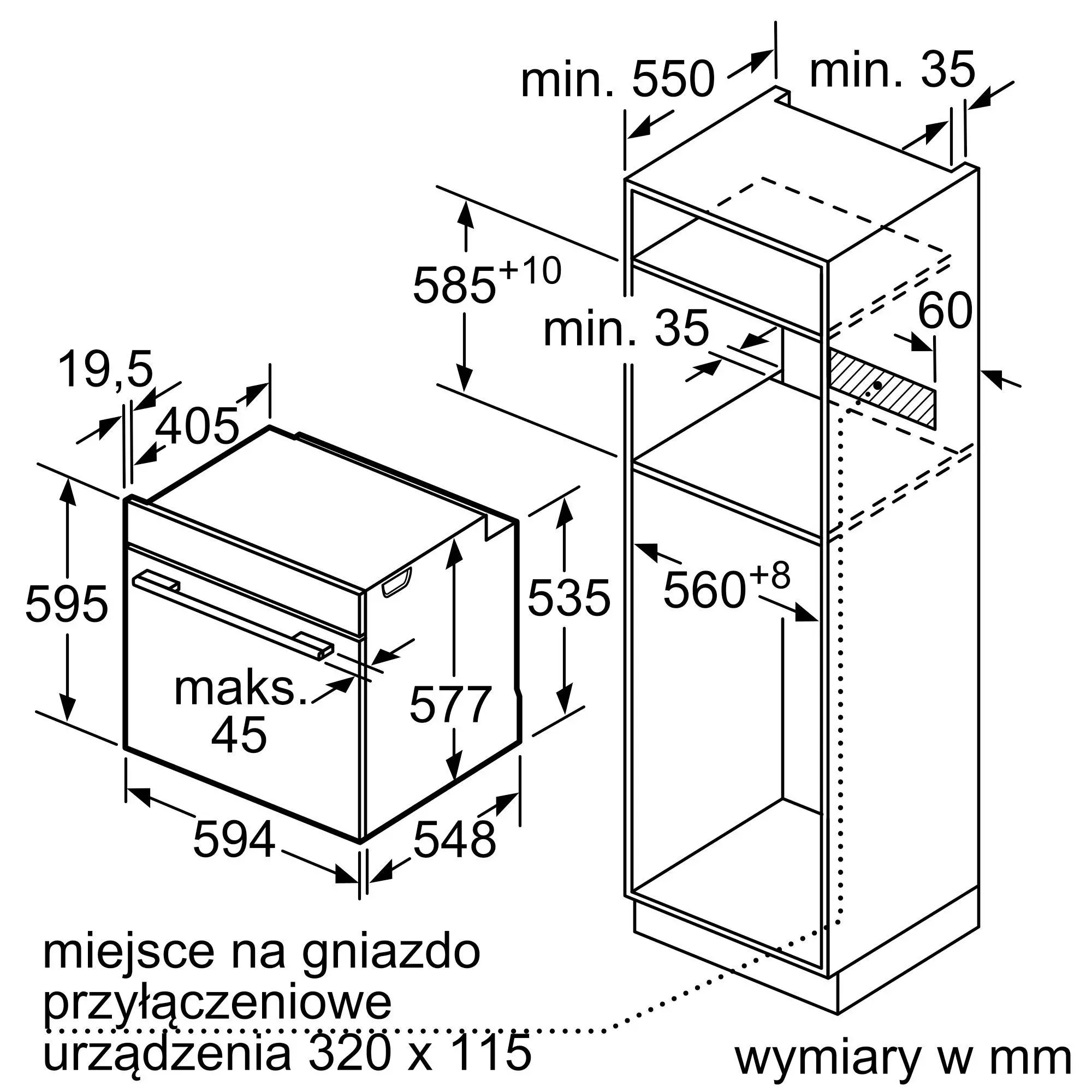 Piekarnik elektryczny Bosch Serie 8 HBG7322B1 Termoobieg AirFry Termosonda Zdalne sterowanie Czarny