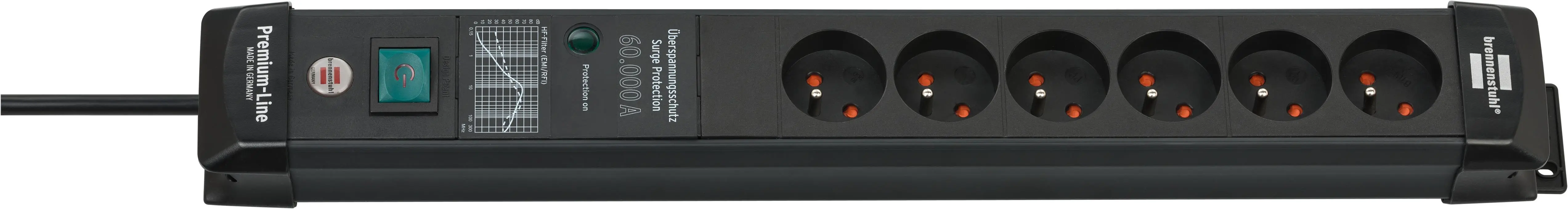 Listwa Brennenstuhl Premium-Line 1951164400 6 gniazd 3m Czarny