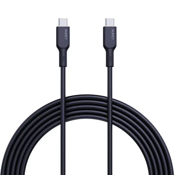 Kabel Aukey USB-C do USB-C 2,0 Power Delivery 100W 1,8m Czarny