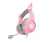 Słuchawki przewodowe z mikrofonem Razer Kraken Kitty V2 Quartz Nauszne Różowy