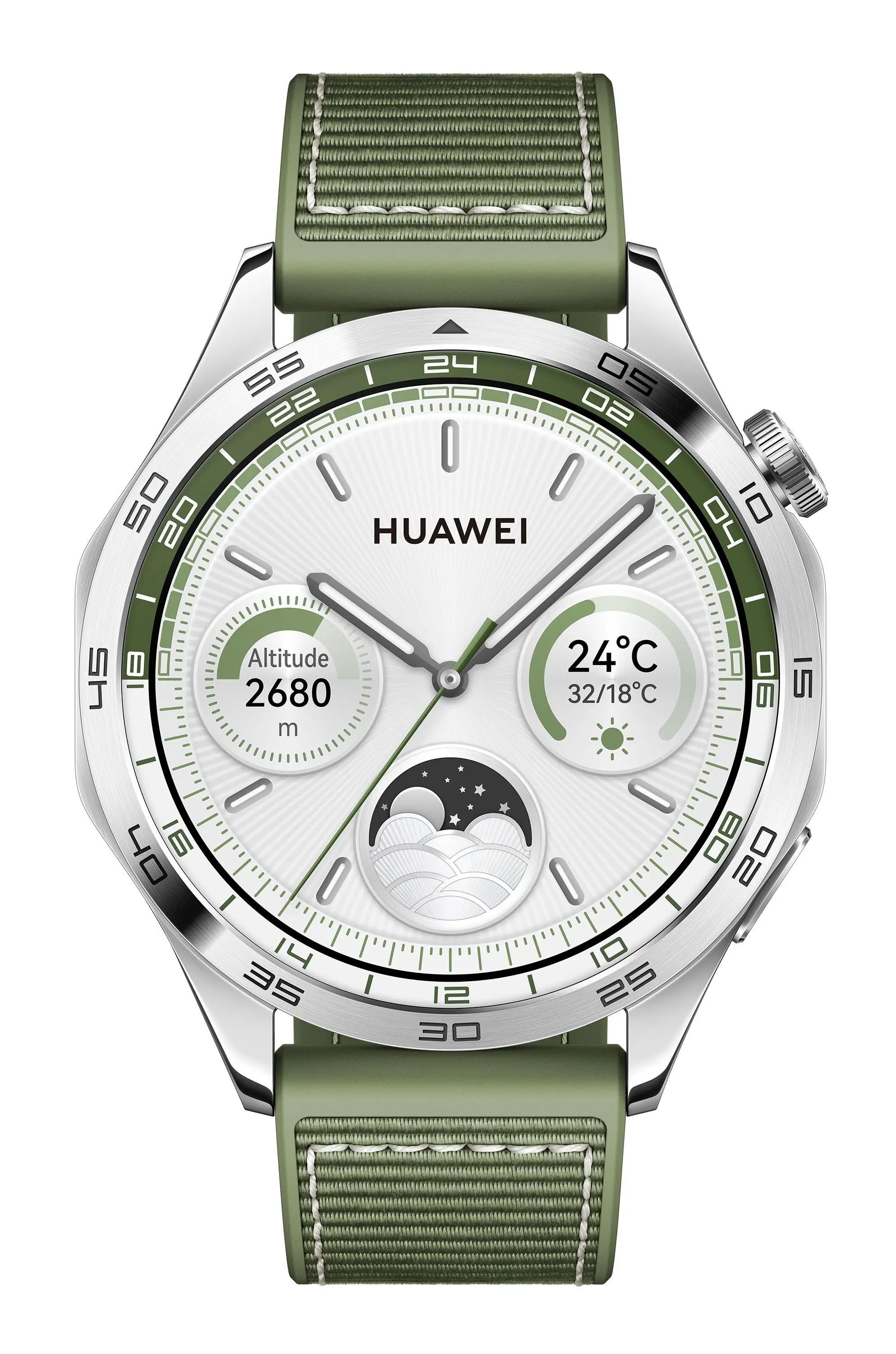 Smartwatch Huawei Watch GT4 Green Woven Strap 46mm GPS Zielony
