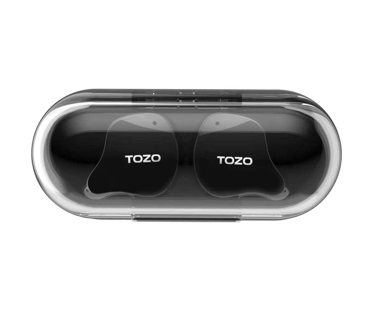 Słuchawki bezprzewodowe Tozo T18 Crystal Buds Dokanałowe Bluetooth 5.3 Czarny