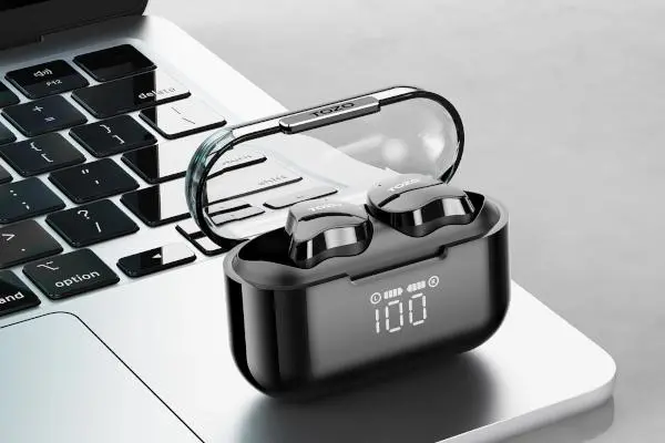 Słuchawki bezprzewodowe Tozo T18 Crystal Buds Dokanałowe Bluetooth 5.3 Czarny