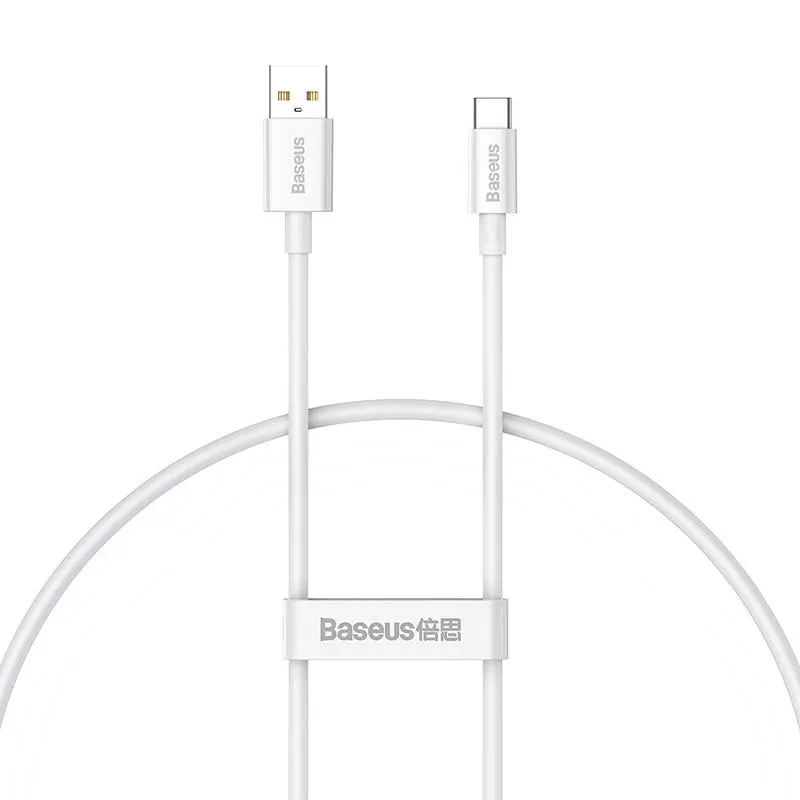 Kabel Baseus USB do USB-C Superior 100W 0,25m Biały