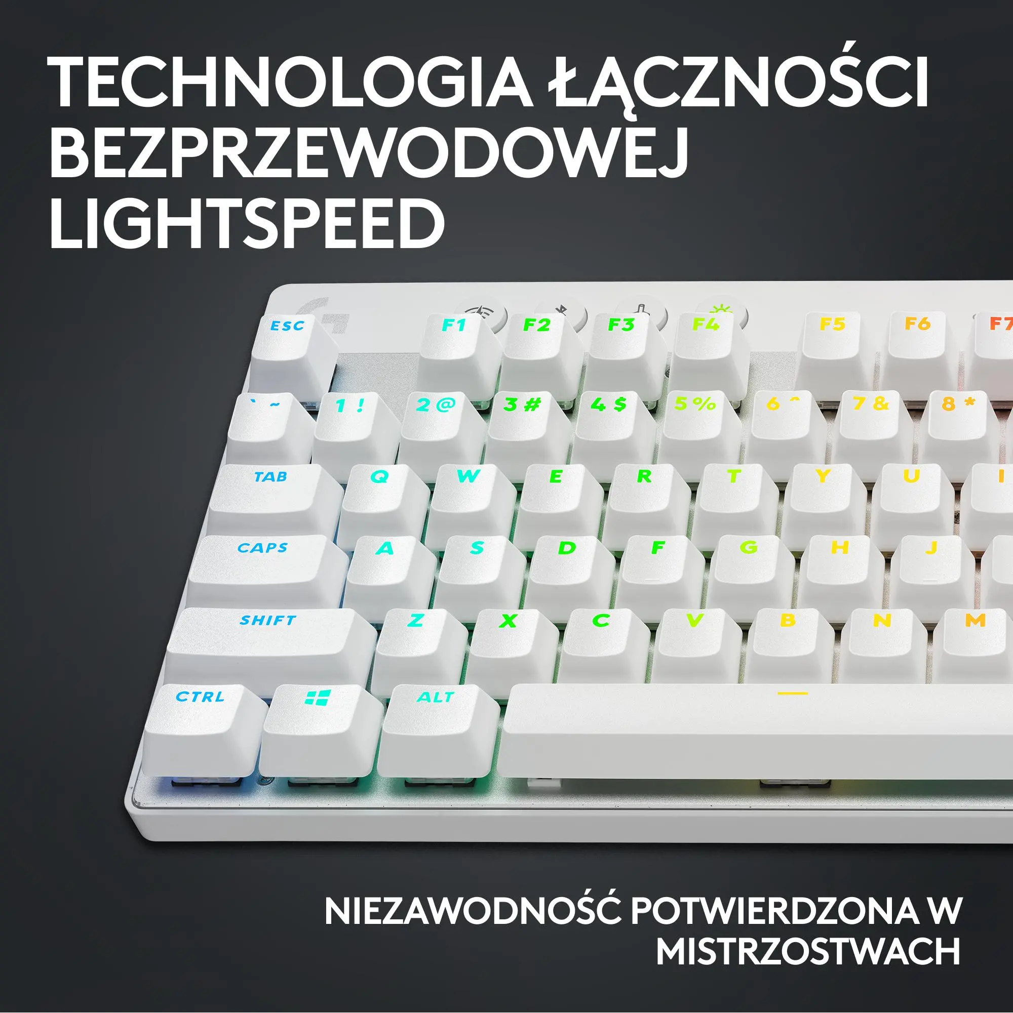 Klawiatura mechaniczna Logitech G Pro X TKL Lightspeed Tactile GX Brown Biały