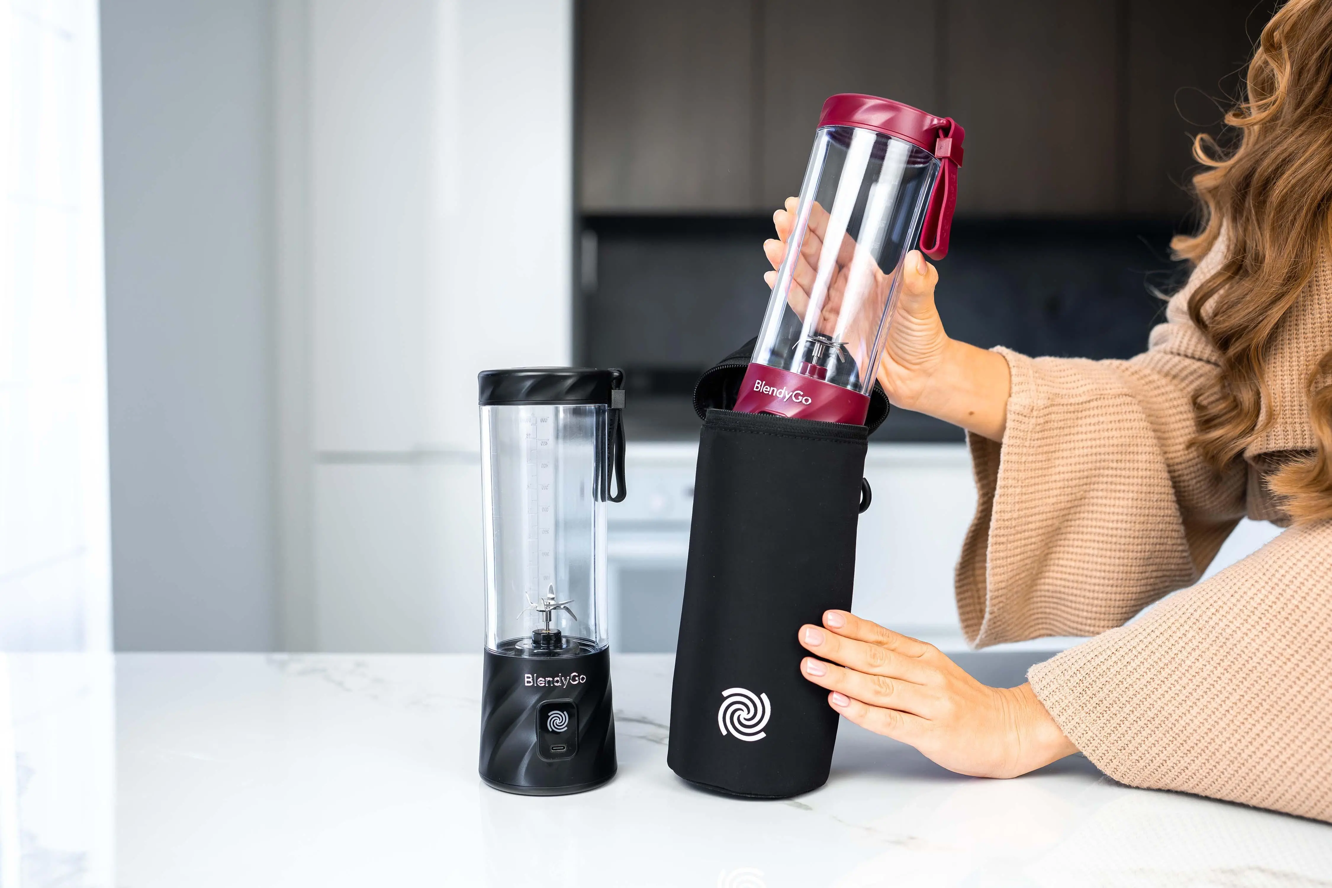 Blender kielichowy BlendyGo 3 Bezprzewodowy 0,55l Czerwony