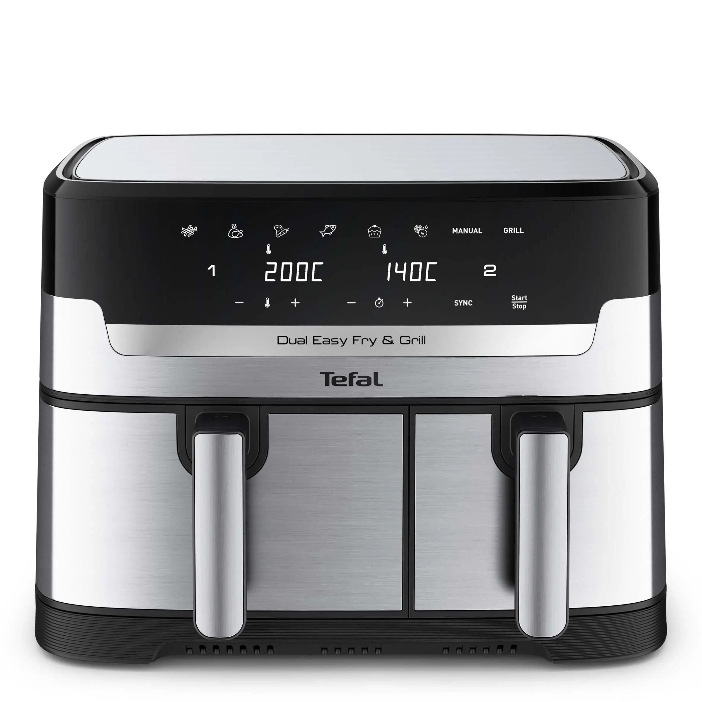 Frytkownica beztłuszczowa Tefal Dual Easy Fry & Grill EY905D 2700W 8,3l Aplikacja mobilna