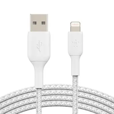 Kabel Belkin Braided USB-A do Lightning 3m Biały