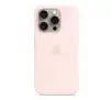 Etui Apple silikonowe z MagSafe do iPhone 15 Pro Jasno-różowy