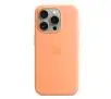 Etui Apple silikonowe z MagSafe do iPhone 15 Pro Pomarańczowy sorbet