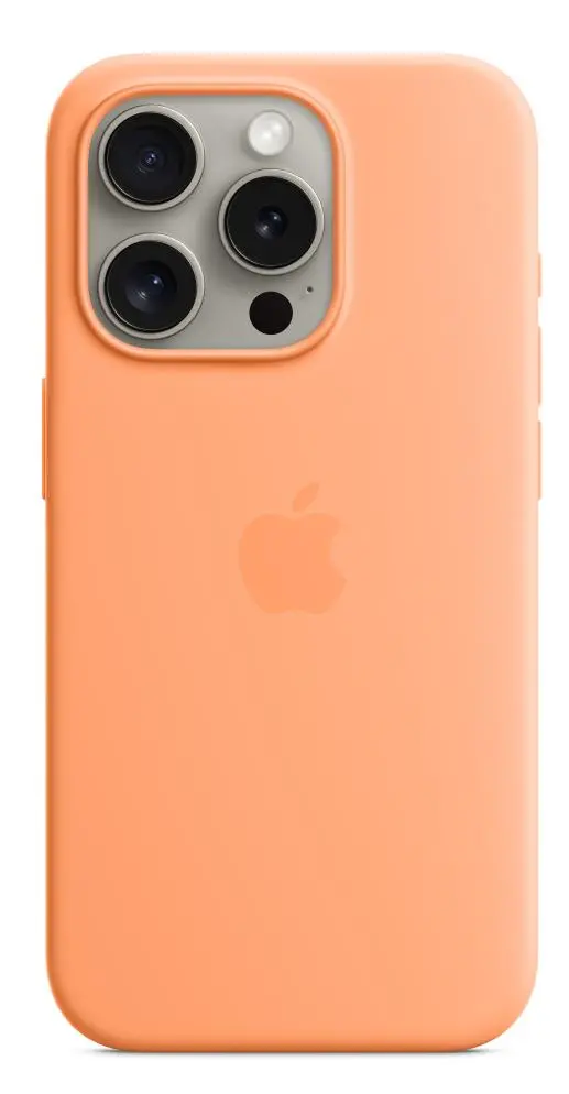 Apple silikonowe z MagSafe do iPhone 15 Pro Pomarańczowy sorbet