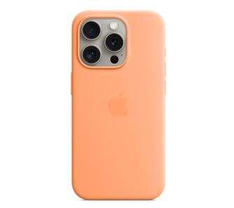 Etui Apple silikonowe z MagSafe do iPhone 15 Pro Pomarańczowy sorbet