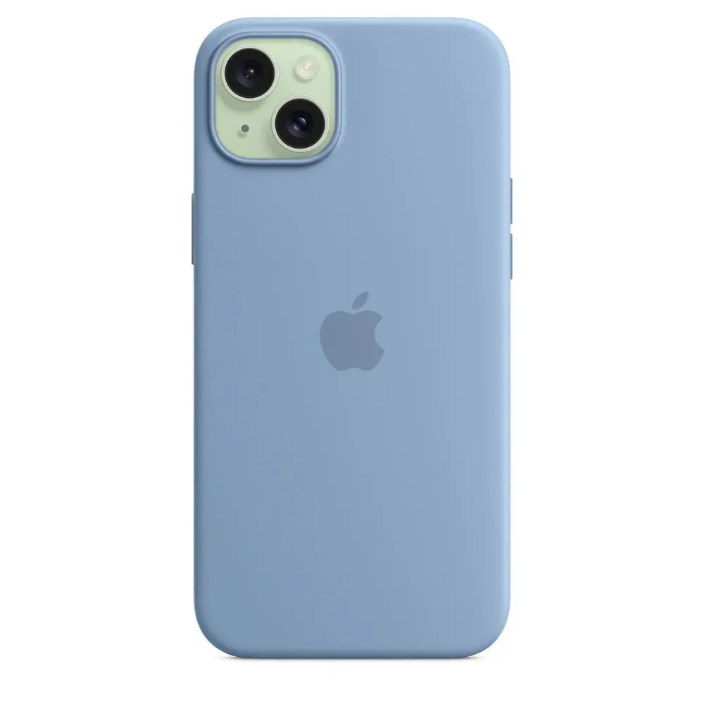 Etui Apple silikonowe z MagSafe do iPhone 15 Plus Zimowy błękit