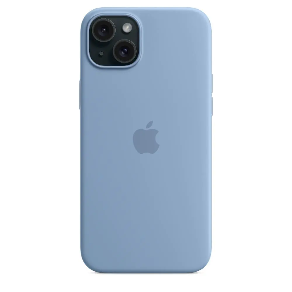 Etui Apple silikonowe z MagSafe do iPhone 15 Plus Zimowy błękit