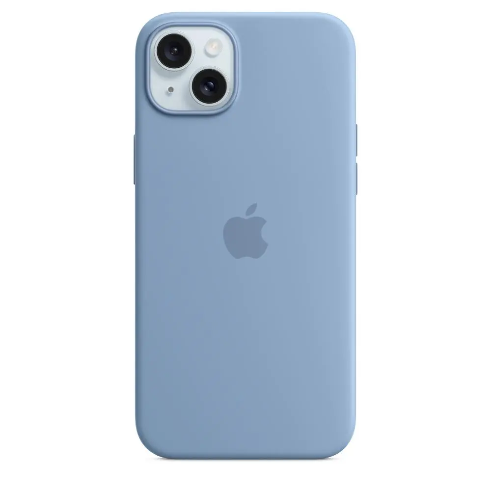 Etui Apple silikonowe z MagSafe do iPhone 15 Plus Zimowy błękit