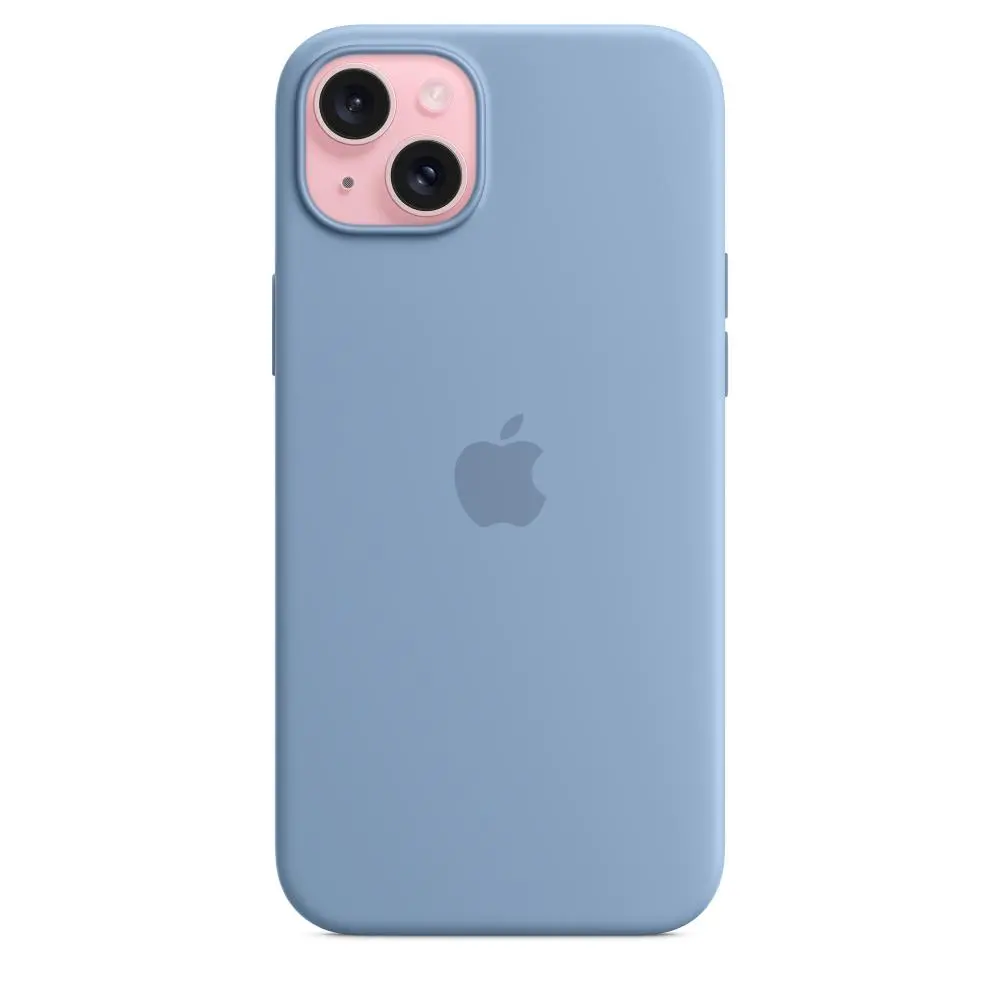 Etui Apple silikonowe z MagSafe do iPhone 15 Plus Zimowy błękit