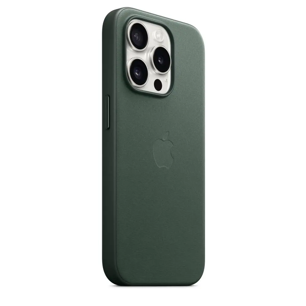 Etui Apple z tkaniny FineWoven z MagSafe do iPhone 15 Pro Wieczna zieleń