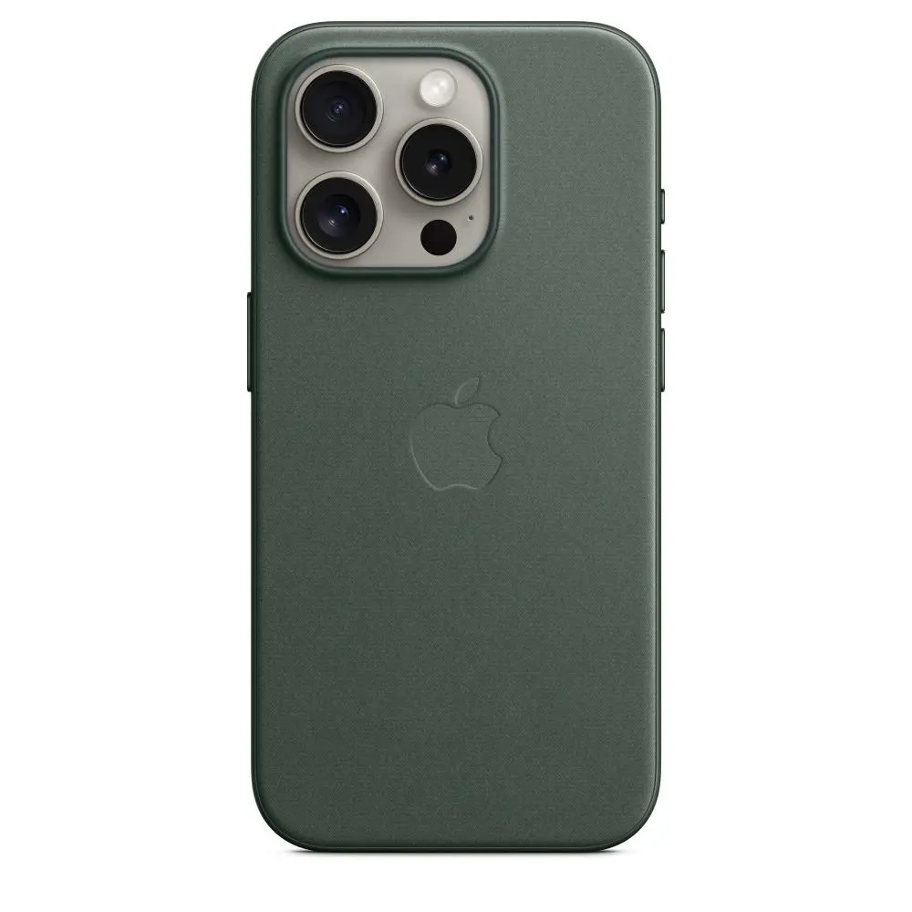 Etui Apple z tkaniny FineWoven z MagSafe do iPhone 15 Pro Wieczna zieleń