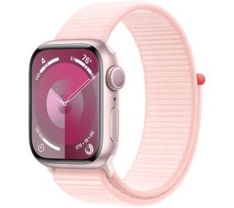 Smartwatch Apple Watch Series 9 GPS koperta 41mm z aluminium  Różowym opaska sportowa Jasnoróżowym