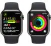 Smartwatch Apple Watch Series 9 GPS + Cellular koperta 41mm stali nierdzewna Mocny grafit pasek sportowy Mocny grafit M/L