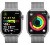 Smartwatch Apple Watch Series 9 GPS + Cellular koperta 41mm ze stali nierdzewnej Srebrny bransoleta mediolańska Srebrny