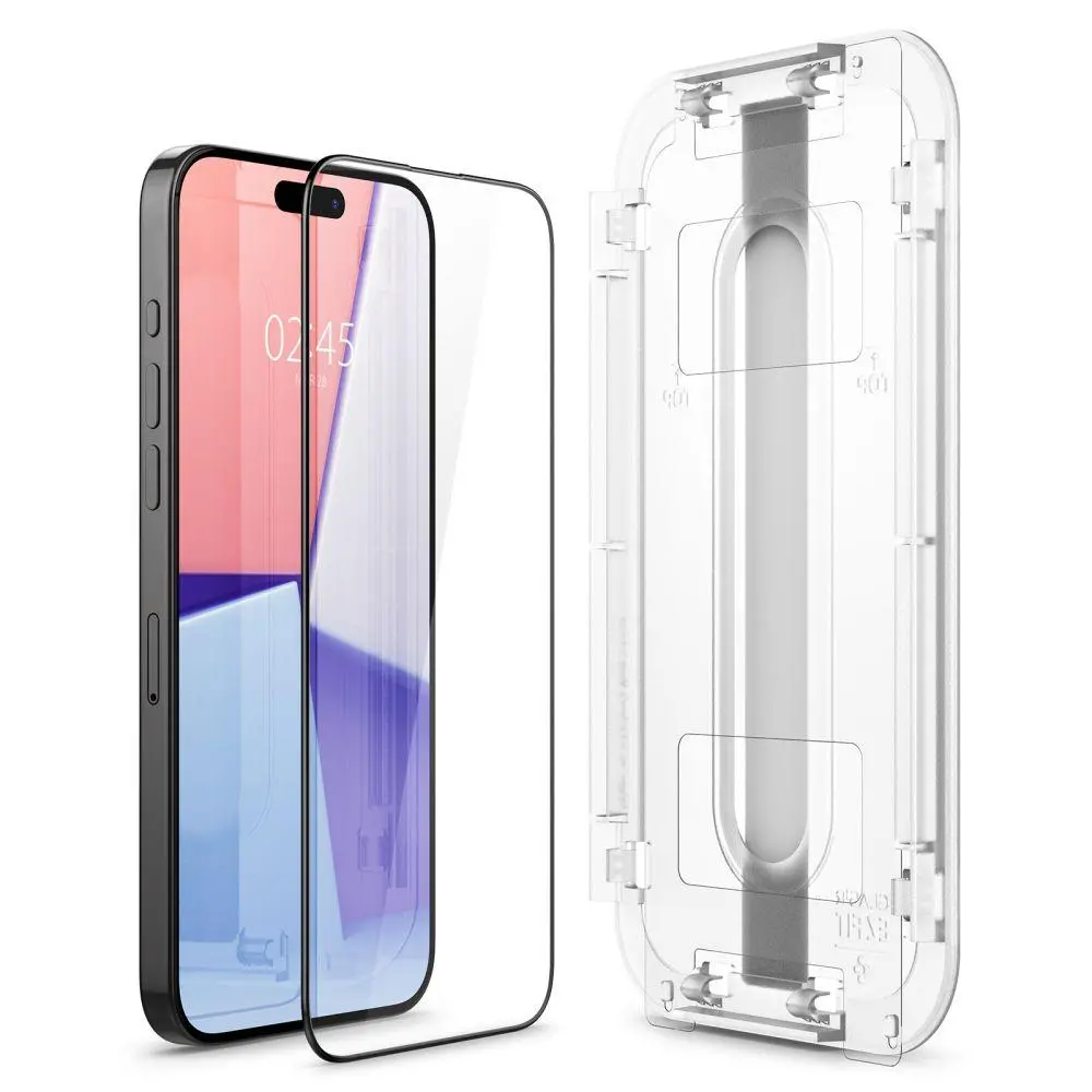 Szkło hartowane Spigen z aplikatorem Glas.tR EZ Fit FC do iPhone 15 Pro Max 2szt