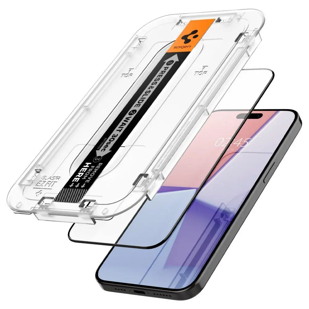 Szkło hartowane Spigen z aplikatorem Glas.tR EZ Fit FC do iPhone 15 Pro Max 2szt