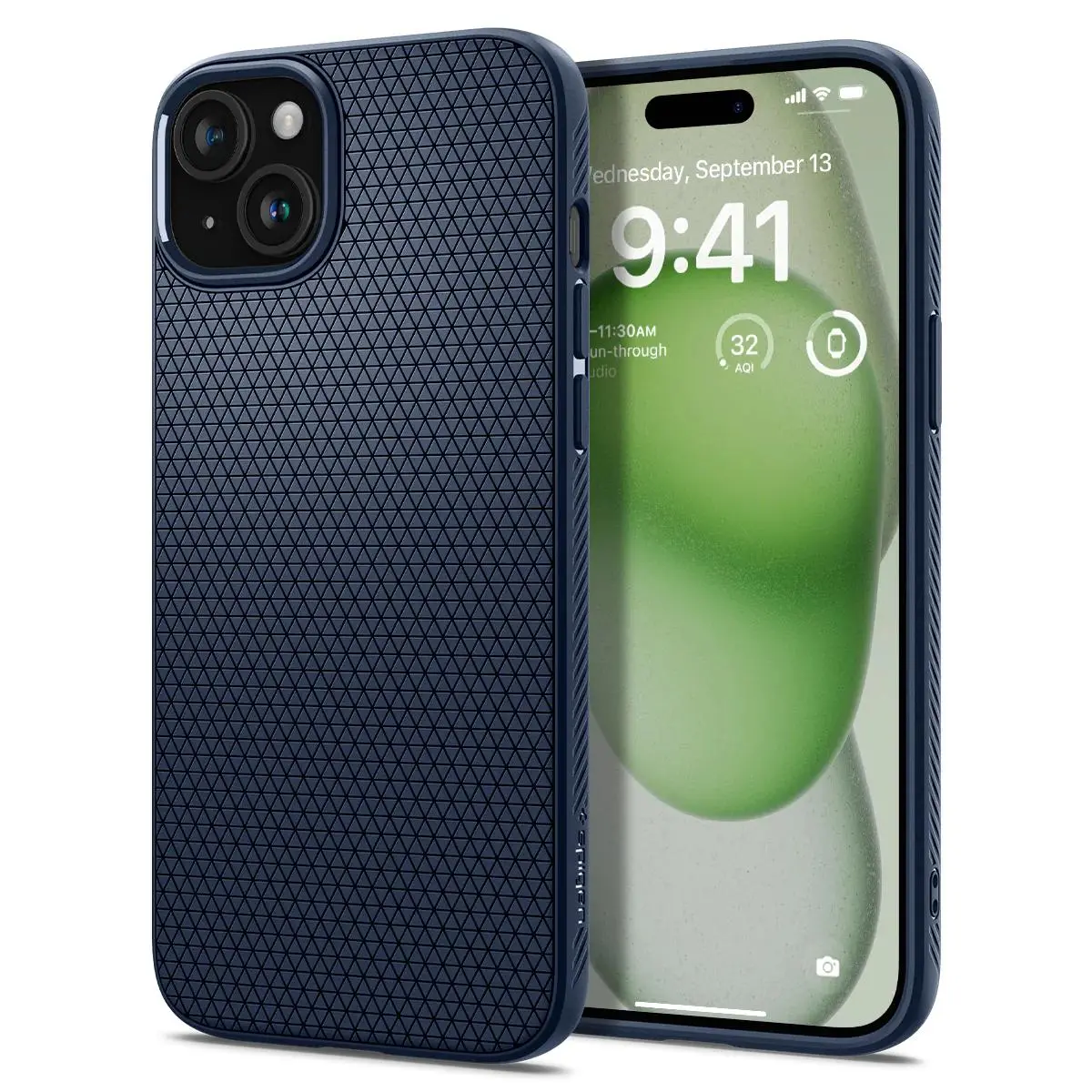 Etui Spigen Liquid Air do iPhone 15 Plus Niebieski
