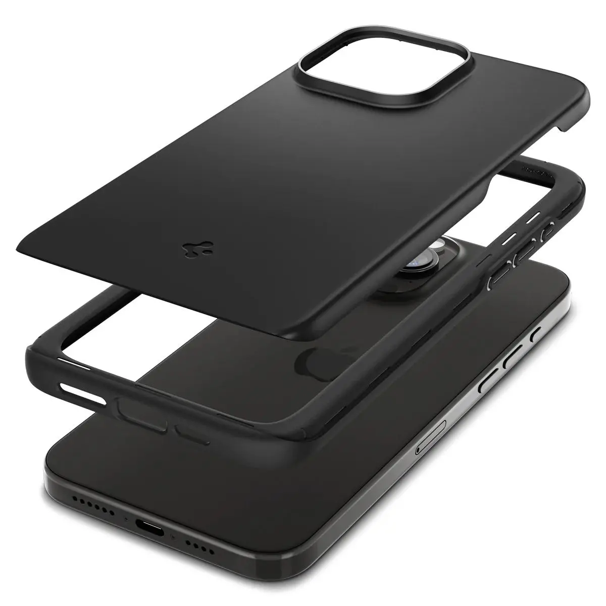 Etui Spigen Thin Fit do iPhone 15 Pro Czarny