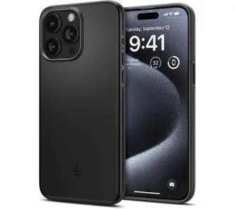 Etui Spigen Thin Fit do iPhone 15 Pro Czarny