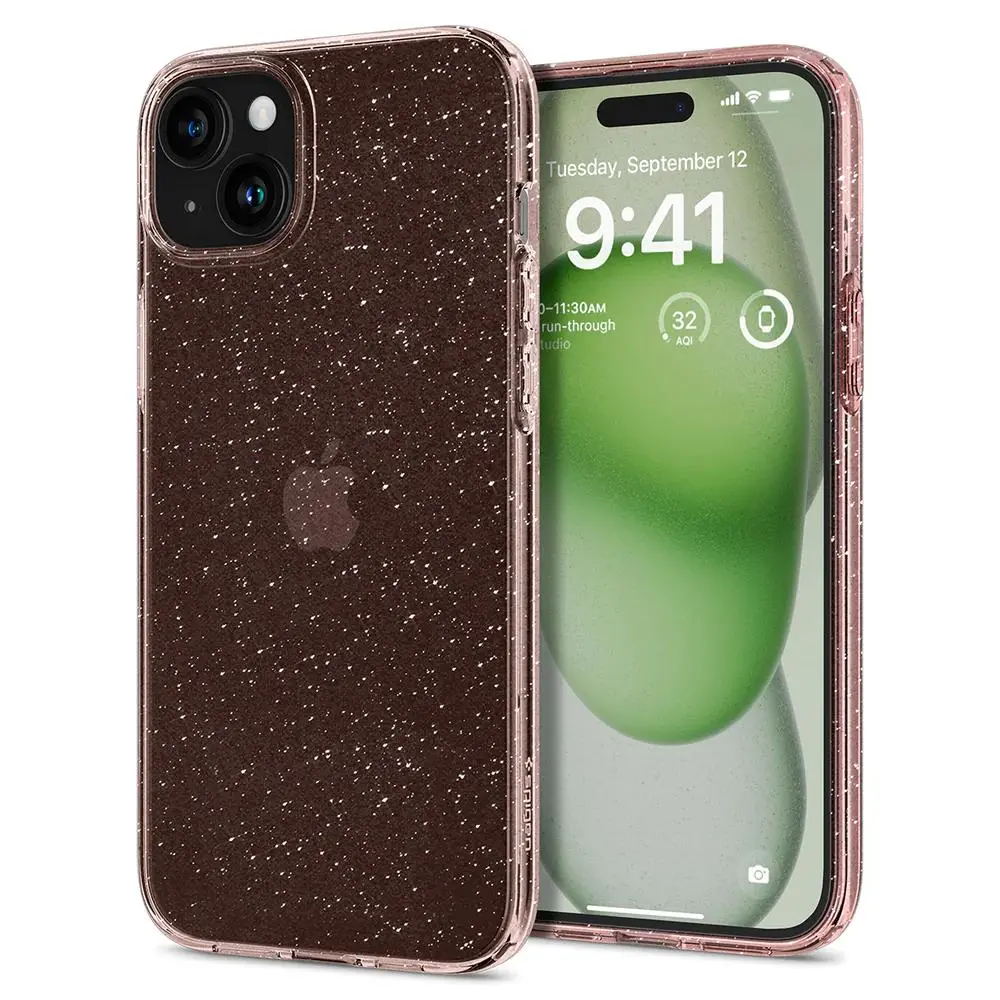 Etui Spigen Liquid Crystal Glitter do iPhone 15 Plus rose quartz