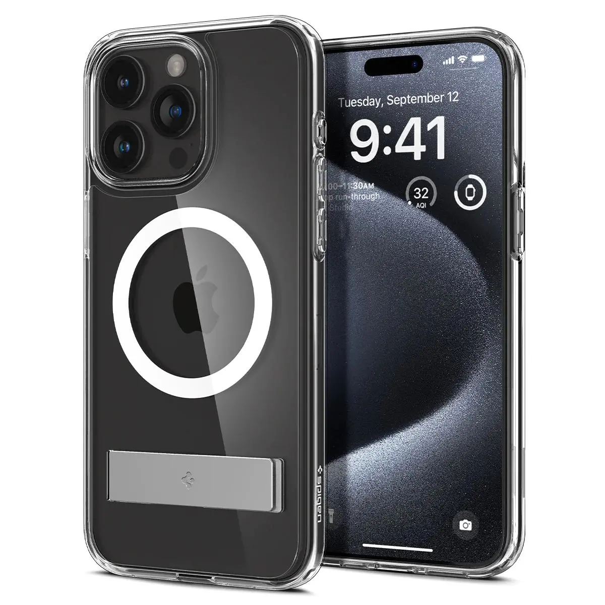 Etui Spigen Ultra Hybrid S MagFit do iPhone 15 Pro crystal clear