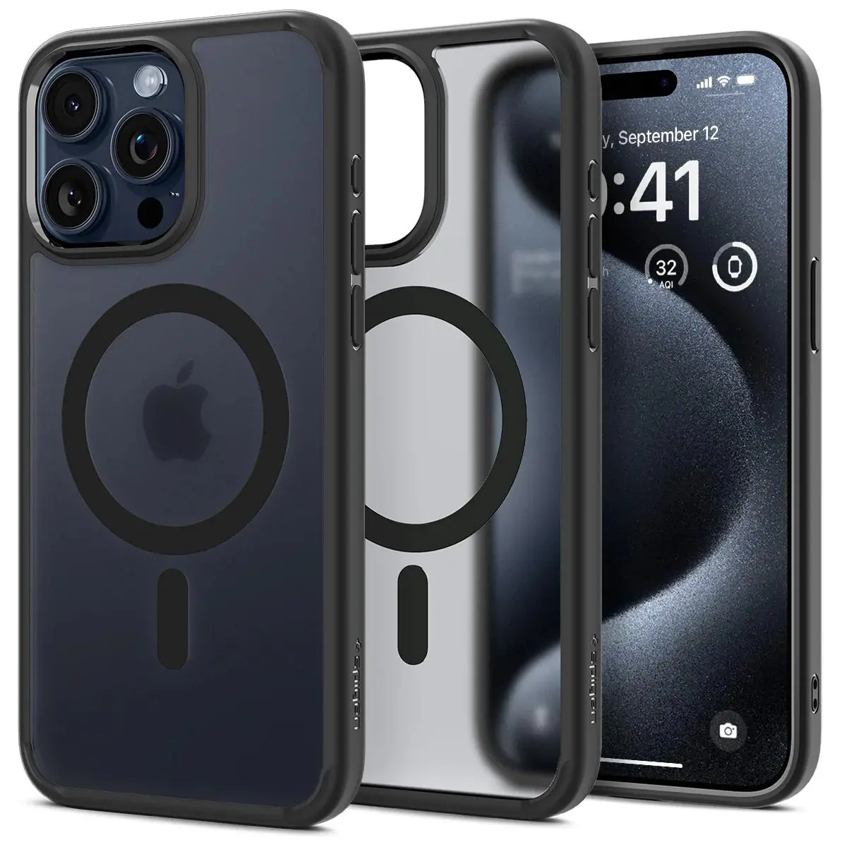 Etui Spigen Ultra Hybrid MagFit do iPhone 15 Pro Czarny