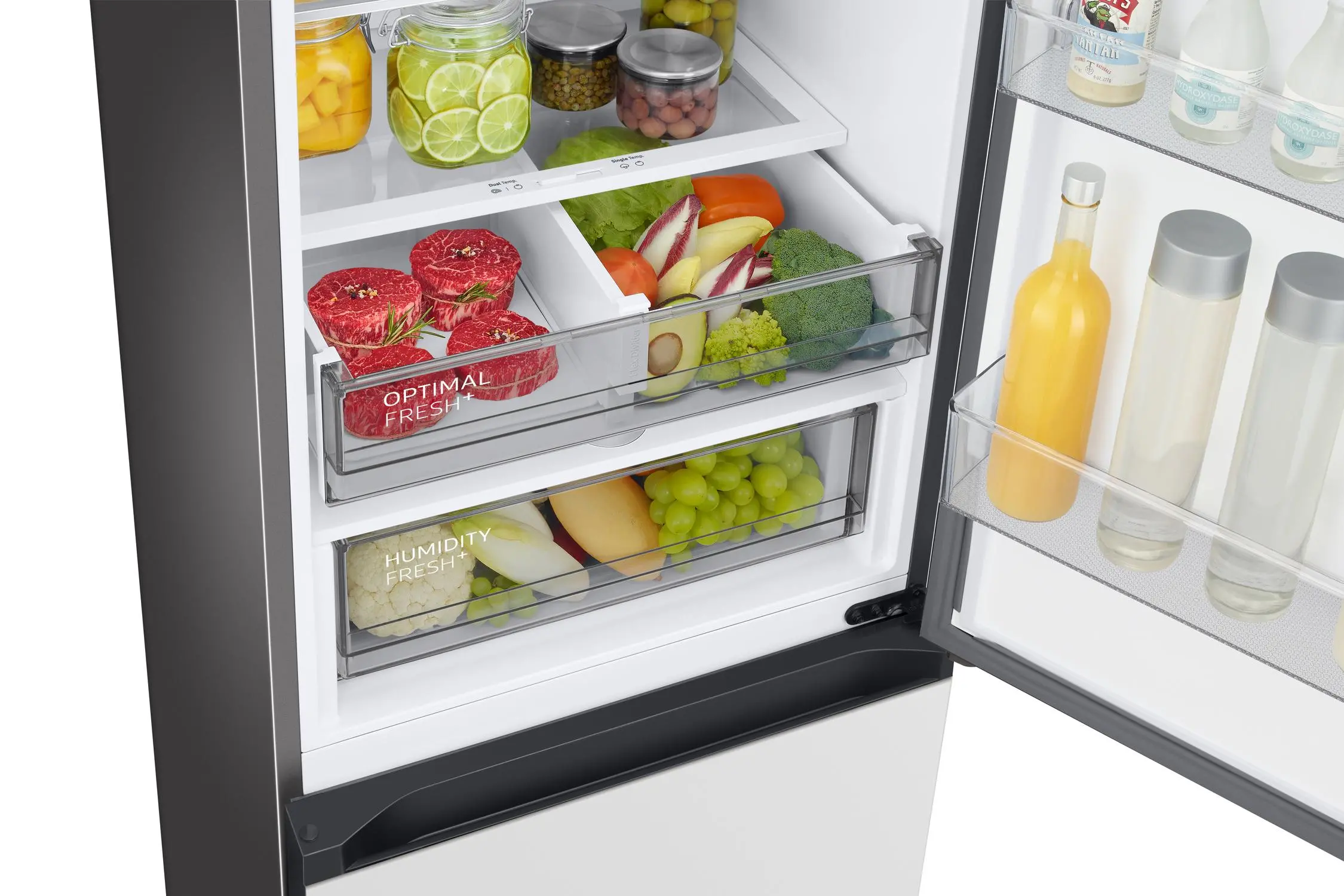Lodówka Samsung Bespoke RB38C7B5C12 Pełny No Frost 203cm Szuflada z kontrolą wilgotności Zdalne sterowanie Biały