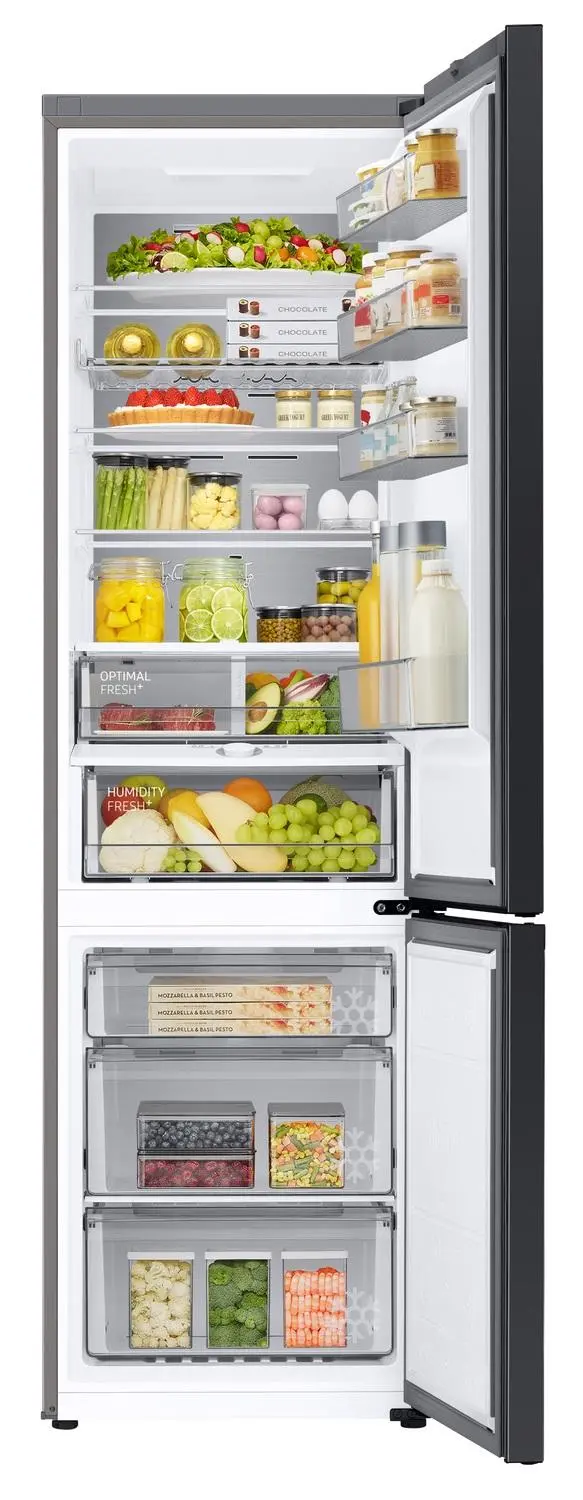 Lodówka Samsung Bespoke RB38C7B5C12 Pełny No Frost 203cm Szuflada z kontrolą wilgotności Zdalne sterowanie Biały