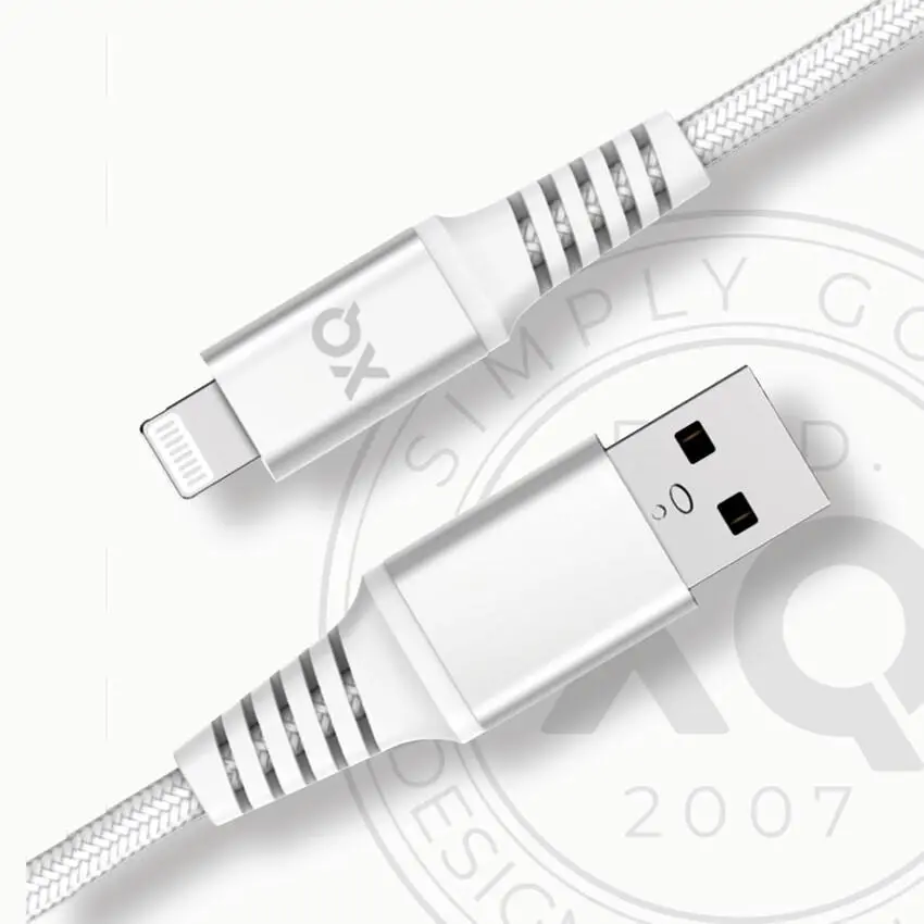 Kabel Xqisit Lightning do USB A 2,0 2m Biały