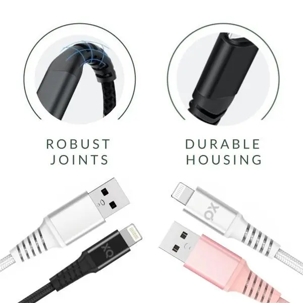 Kabel Xqisit Lightning do USB A 2,0 2m Biały