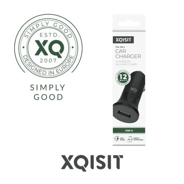 Ładowarka samochodowa Xqisit USB A 2,4A LED Czarny