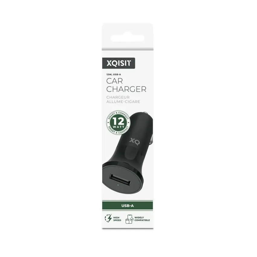 Ładowarka samochodowa Xqisit USB A 2,4A LED Czarny