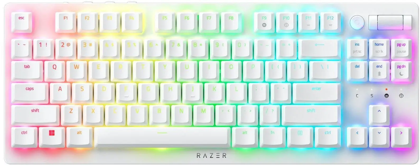Klawiatura mechaniczna Razer DeathStalker V2 Pro Tenkeyless Linear Optical Switch Biały
