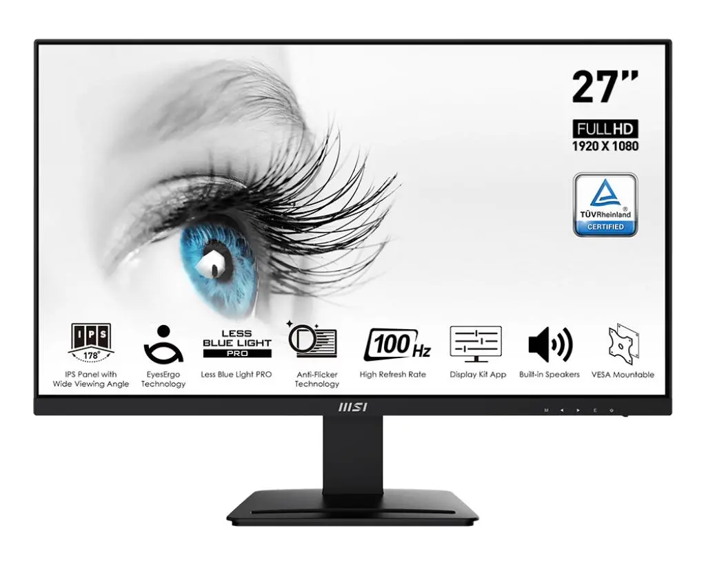 Monitor MSI PRO MP273A 27" Full HD IPS 100Hz 1ms MPRT